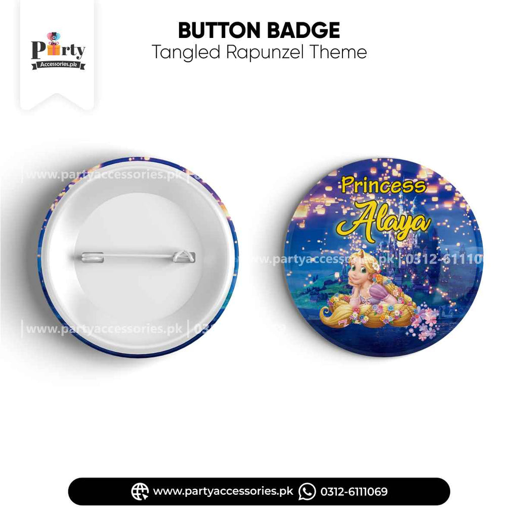 Tangled Rapunzel Theme Customized Button Badge for party celebration