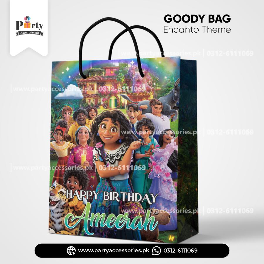 Encanto theme customized goodybags for birthday table decorations