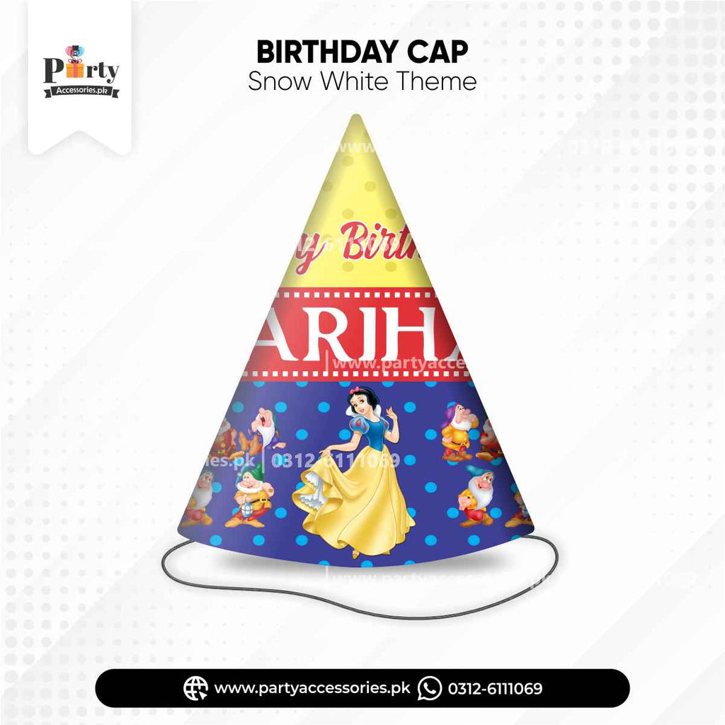 Snow White theme Customized cone shape caps for Birthday party Celebration