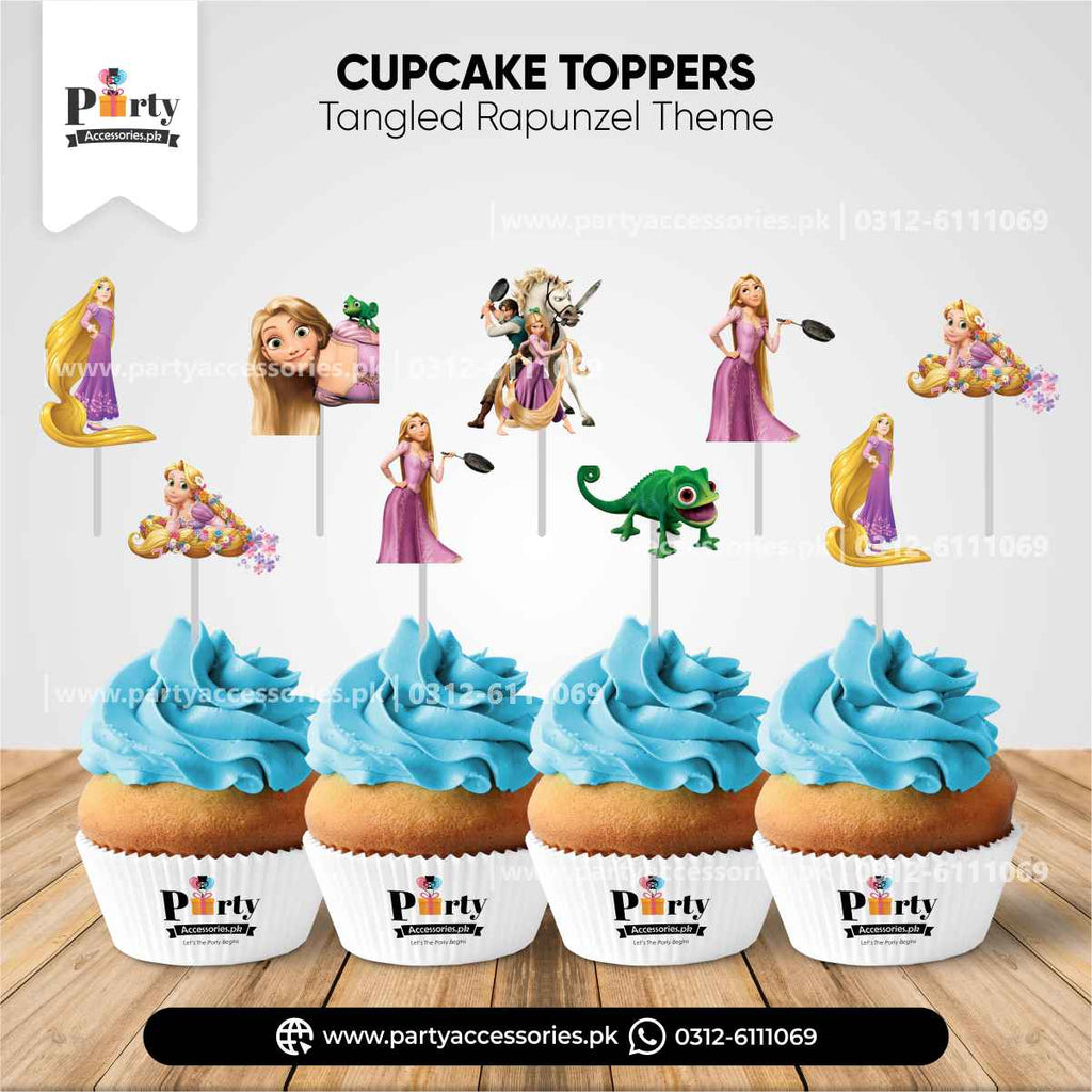 Tangled Rapunzel Theme Cupcake Toppers for table decor