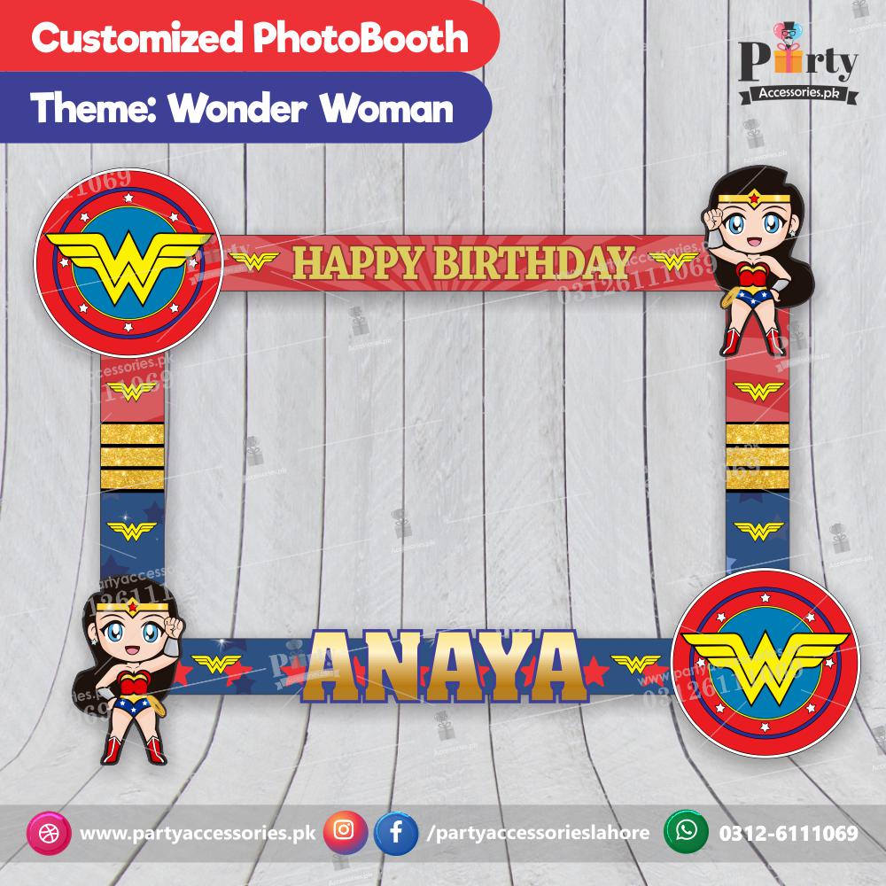 wonder woman theme customized photobooth / selfie frame