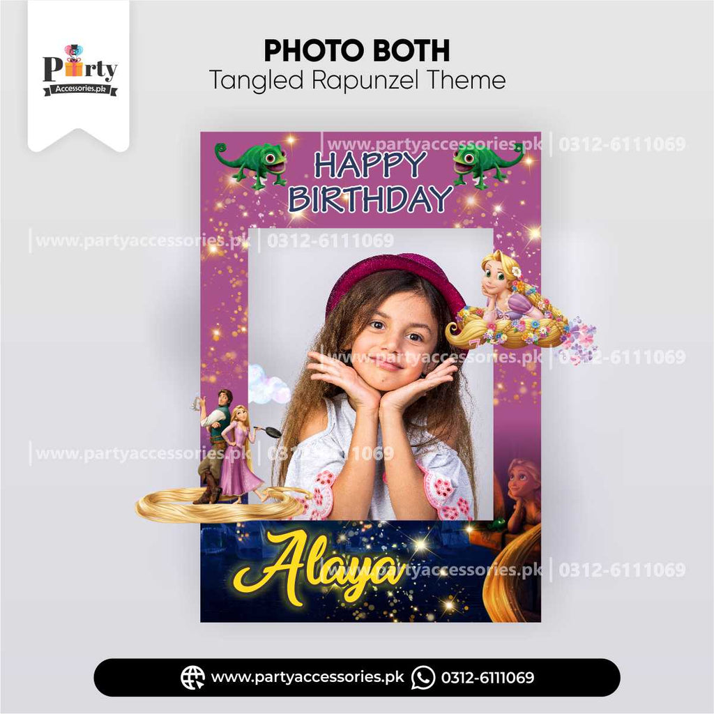 Tangled Rapunzel Theme Customized Photo Both Selfie frame  for party Celebration