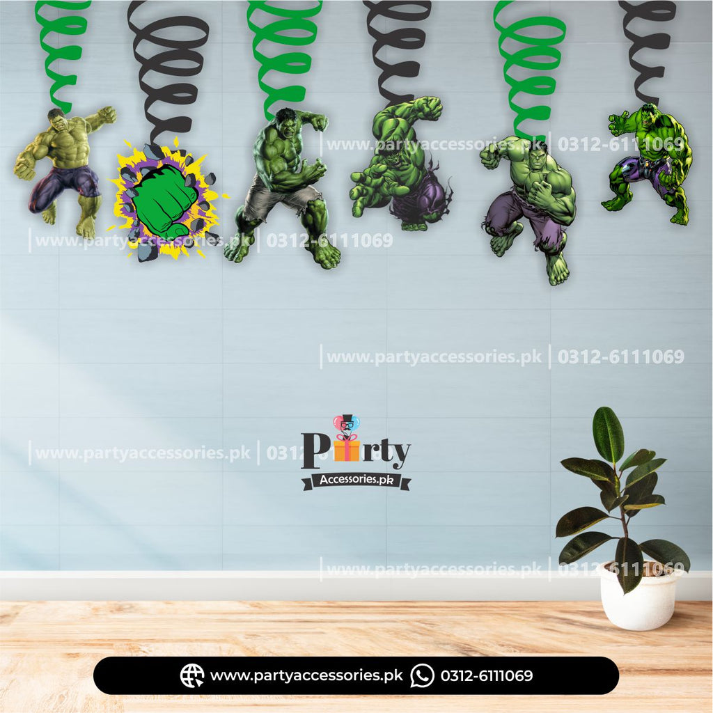 hulk theme spiral hangings swirls for birthday party decoration