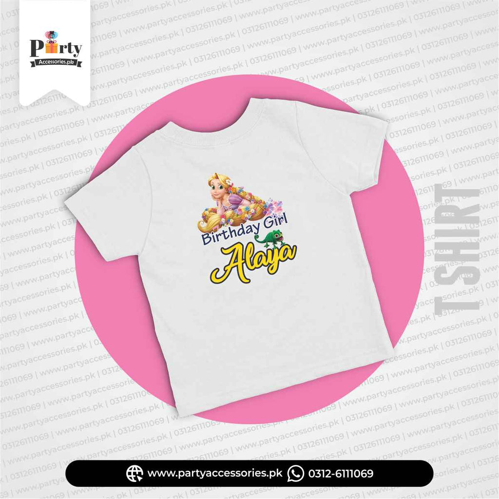 Tangled Rapunzel Theme Customized T Shirt For Kid's