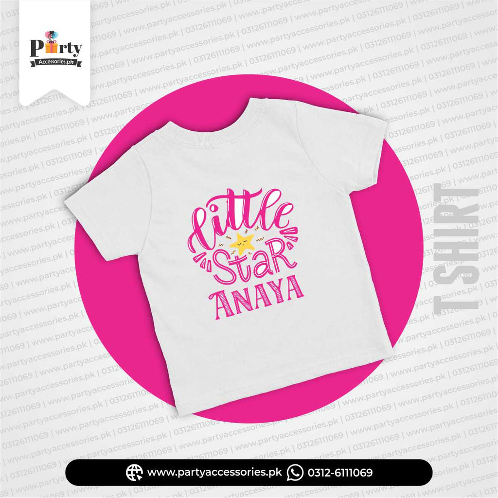 Custom printed t-shirt for kids in Twinkle Star Theme