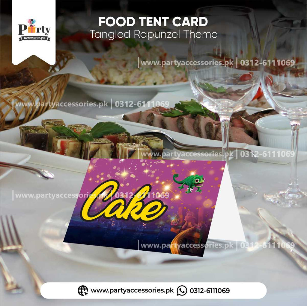 Tangled Rapunzel Theme Customized Tent Card For Table decor