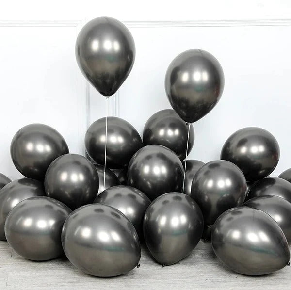 Black Color Metallic Latex Shinny 10 Inches Chrome Balloons in Mickey Mouse Theme for Party Decoration