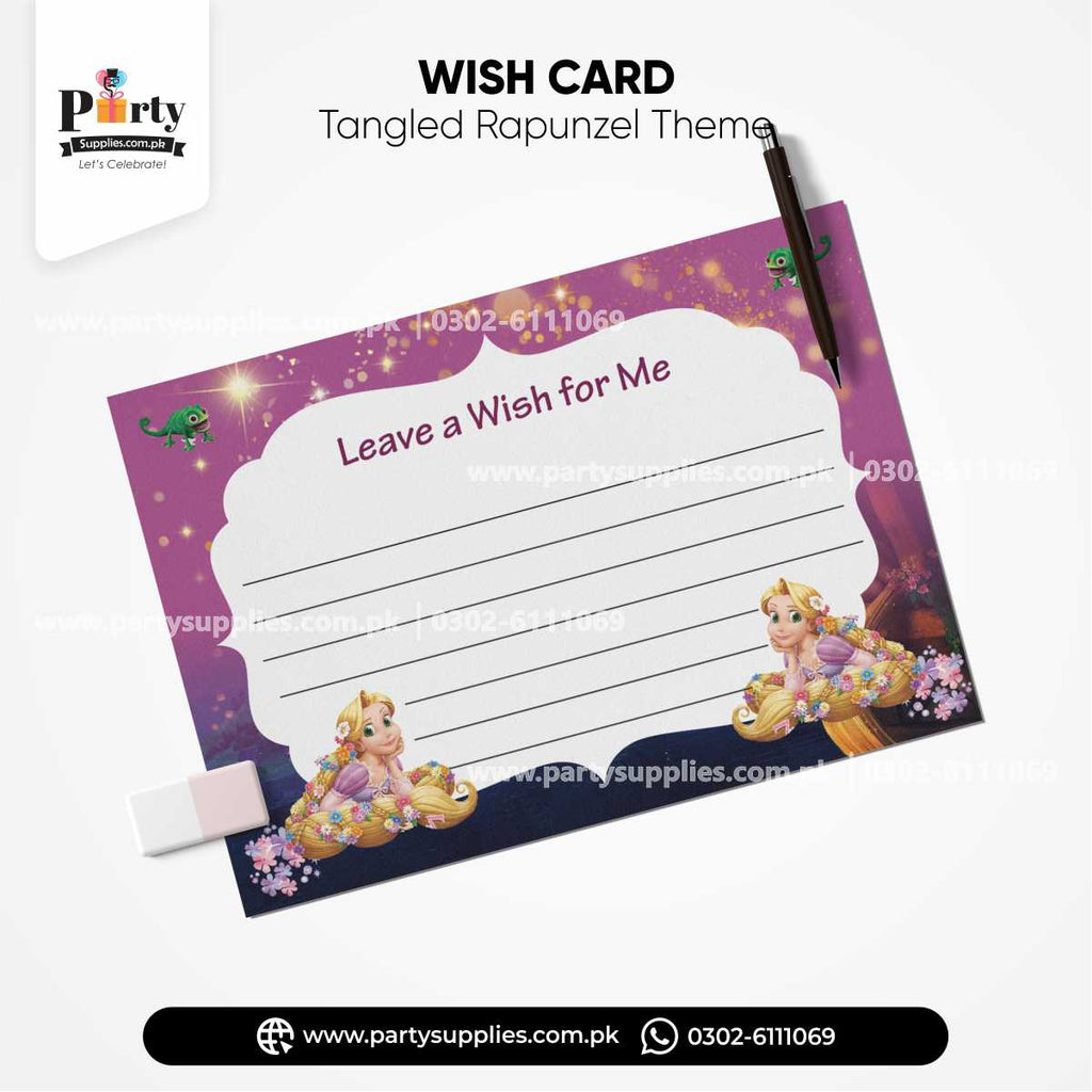Tangled Rapunzel Theme Customized Wish Card