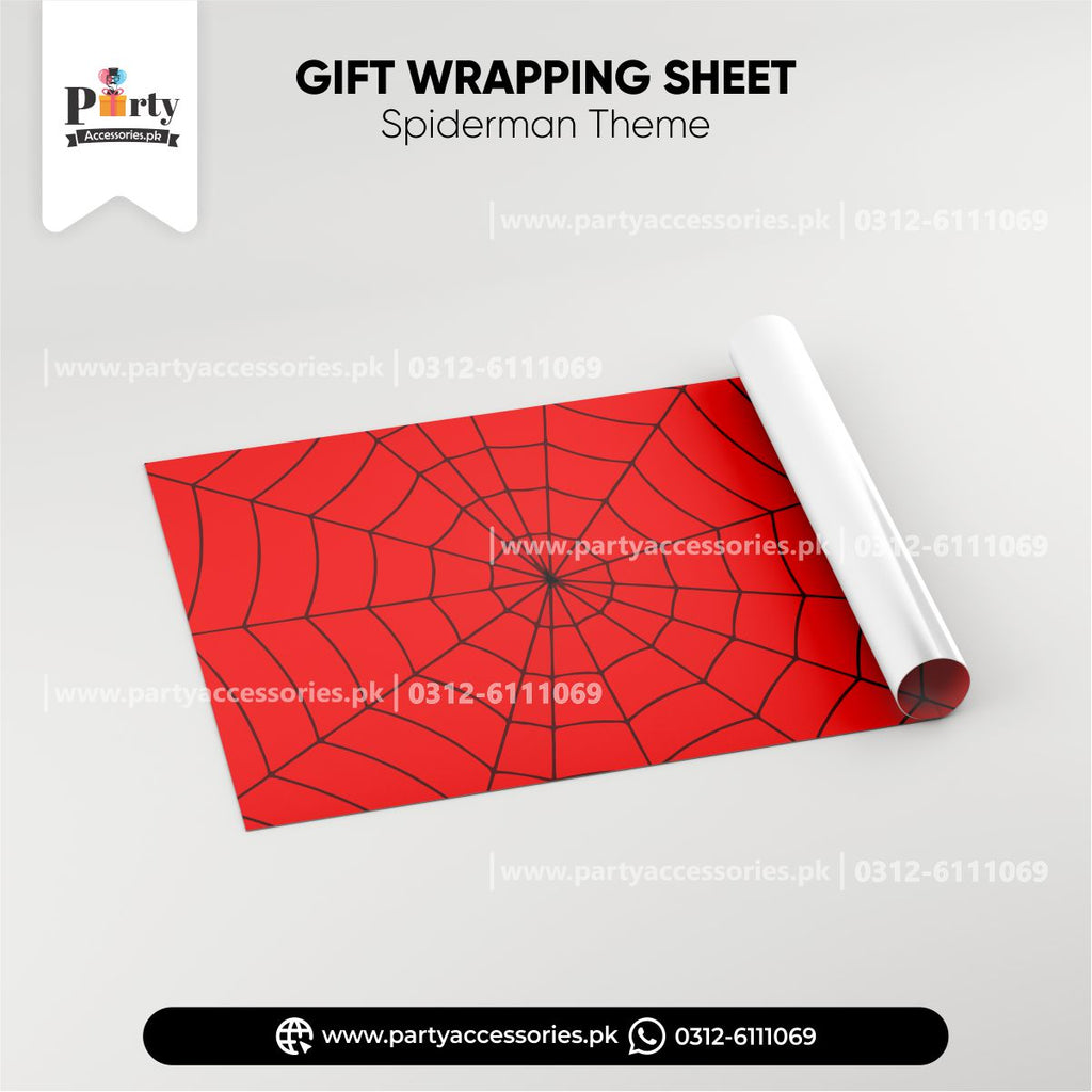 spiderman theme Gift wrapping sheets