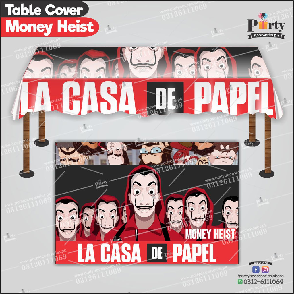 Money Heist theme Customized table top sheet