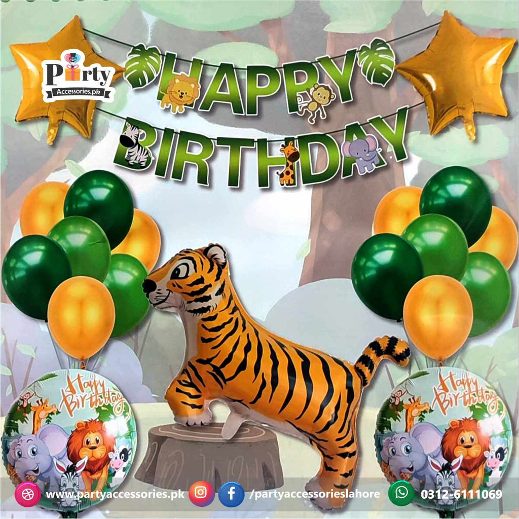 jungle safari party theme decoration set