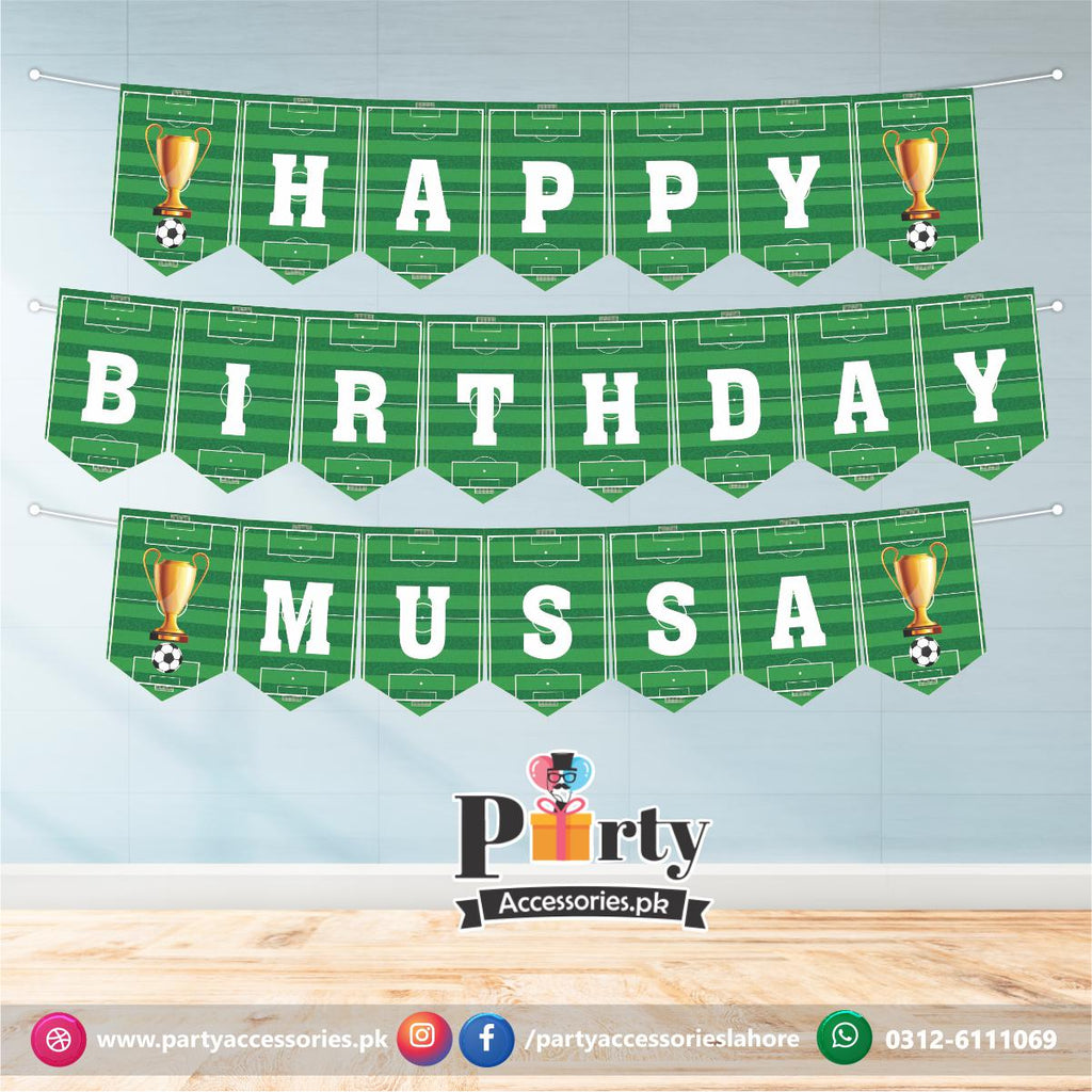 Customized Bunting banner in soccer football theme