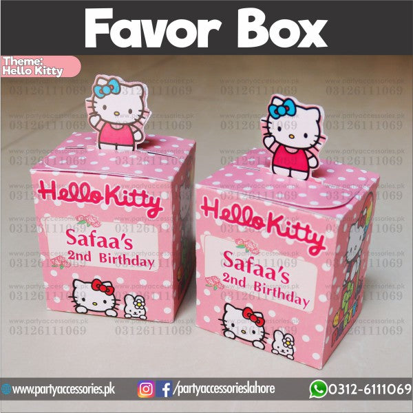Hello Kitty theme Customized pop-out Favor / Goody Boxes for party decoration