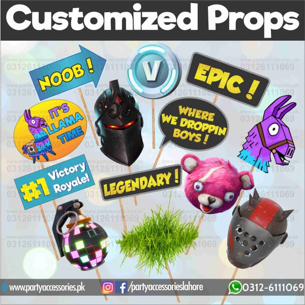 Fortnite theme Customized props set for  birthday party celebration