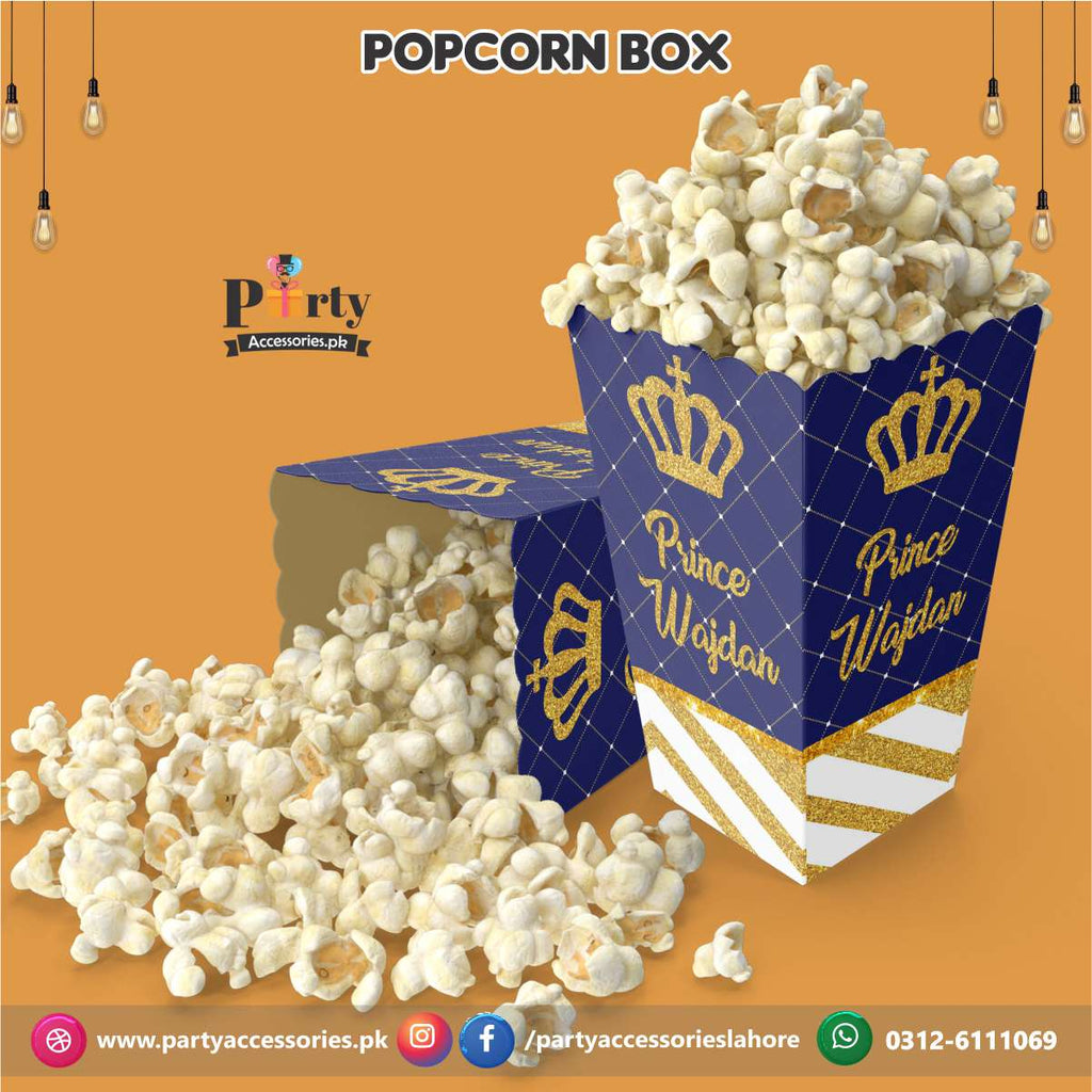 Prince theme Birthday Party theme Customized Popcorn boxes