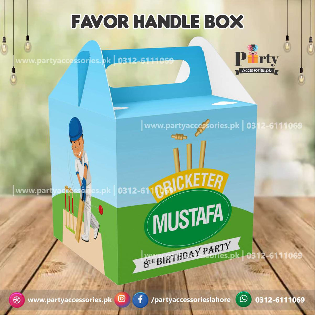 Cricket birthday theme party Customized giveaway Favor / Goody Boxes