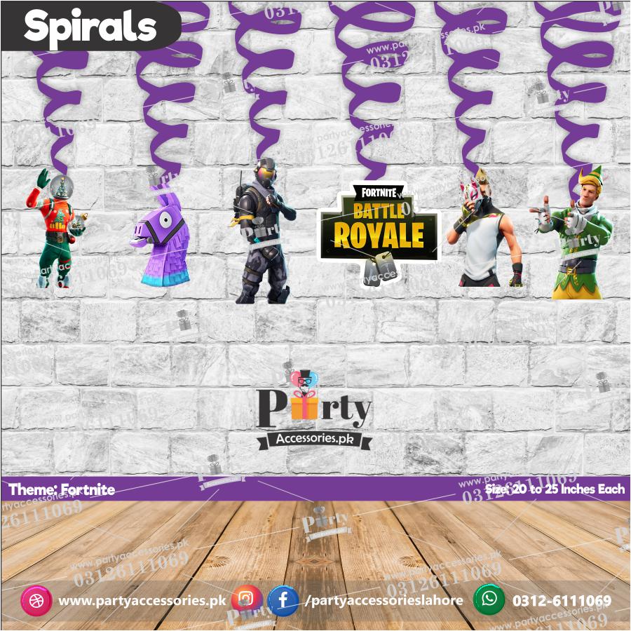 Spiral Hanging swirls in Fortnite theme birthday party decorations