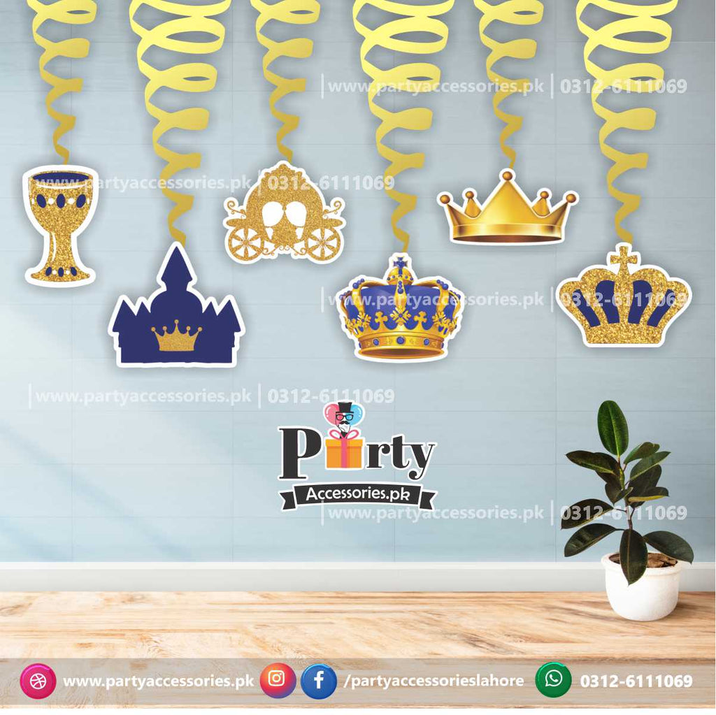 Spiral Hanging swirls in Prince theme birthday party decorations