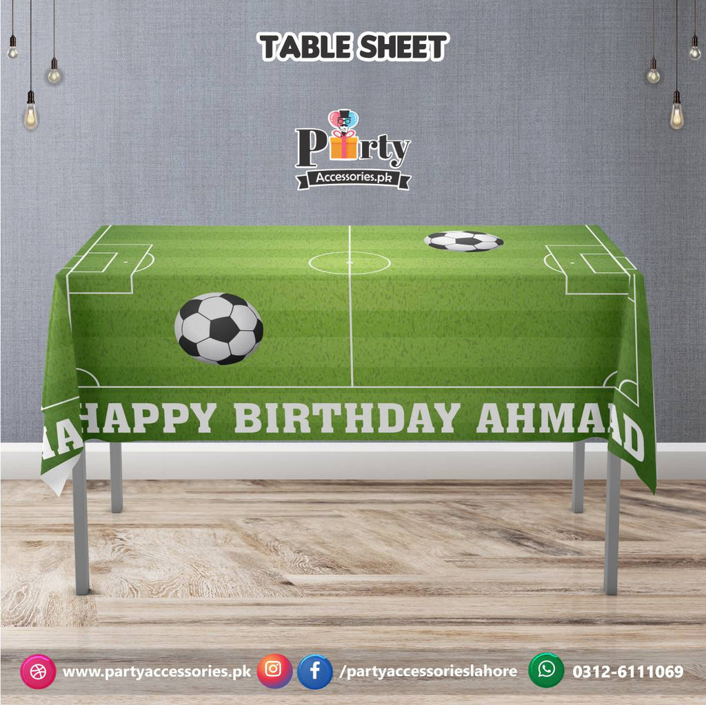 Customized Football Theme Birthday table top sheet
