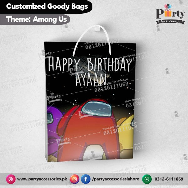 Among us Theme Customized Goody / Favor Bags