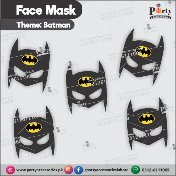 Batman theme kids party face masks for Birthday parties.
