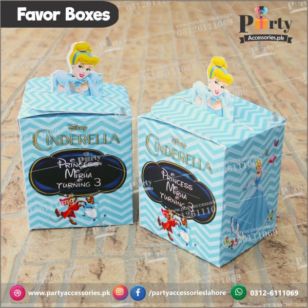 Cinderella theme Customized Favor / Goody Boxes for birthday party decoration