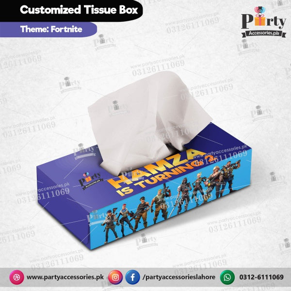 Fortnite theme Customized Tissue Box birthday table Decor