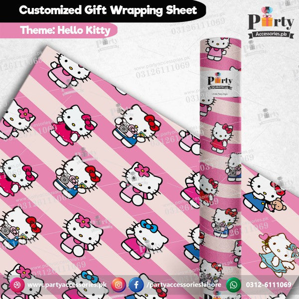 Hello Kitty theme Gift wrapping sheets for birthday party gift decoration