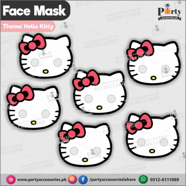 Hello Kitty theme kid's party face masks for party celebration