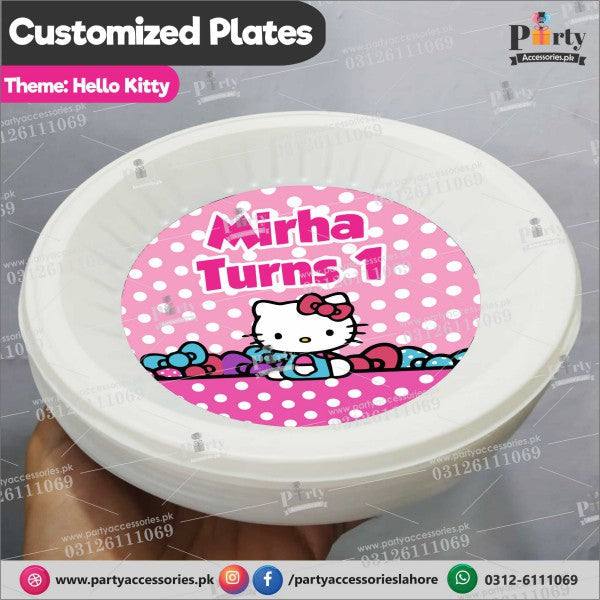 Hello Kitty theme Customized disposable Plates for party decoration