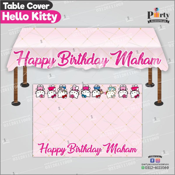 Hello Kitty Theme Customized Birthday table top sheet for Table decoration