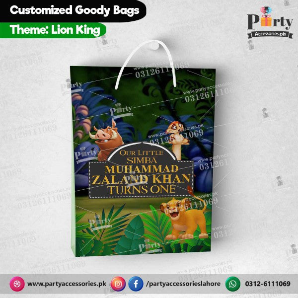 Lion King party decoration goody bags