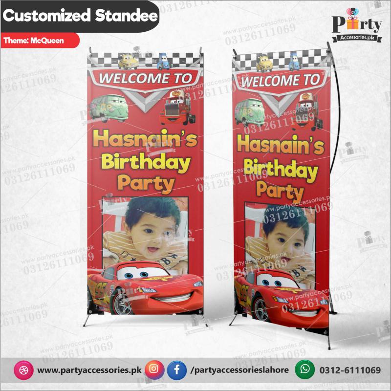 McQueen theme Customized Welcome Standee for birthday party Entrance decoration