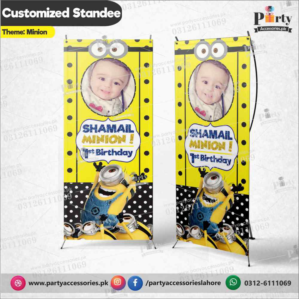 Minions theme Customized Welcome Standee for party Entrance decor