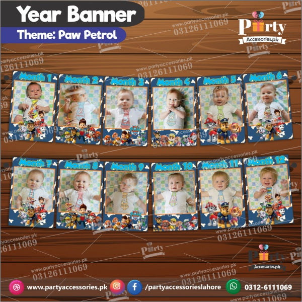 PAW Patrol theme Customized Month wise year Picture banner