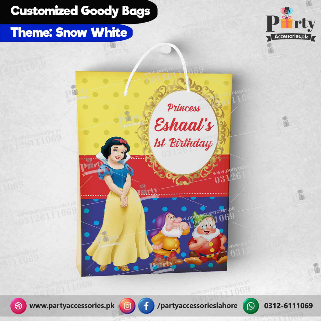 Snow White theme Customized Goody Bags / favor bags