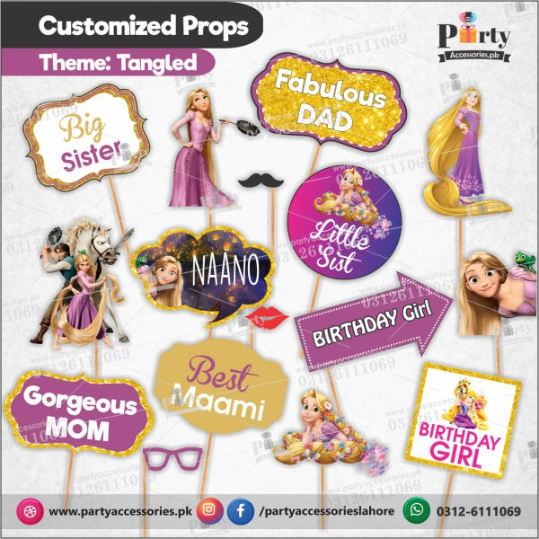 Tangled Rapunzel theme Customized props set for birthday celebration