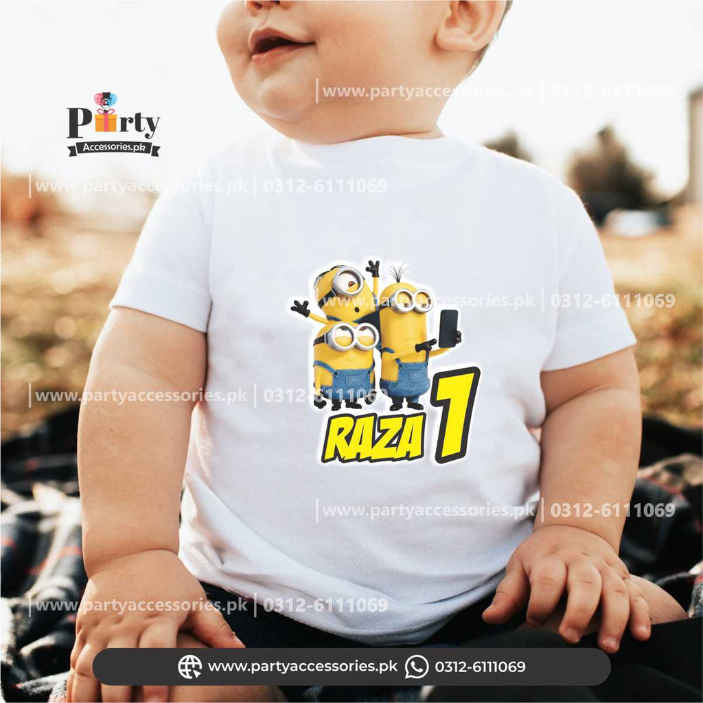 Minnion theme customized T-shirt for birthday boy or girl