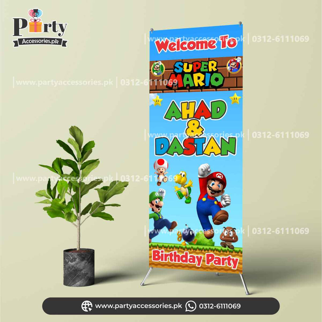 Super Mario theme Customized Welcome Standee
