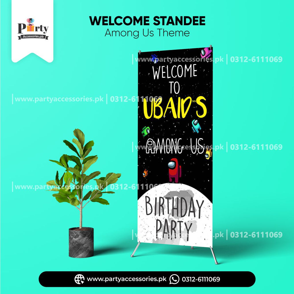 Among Us theme table decorations Customized Welcome Standee