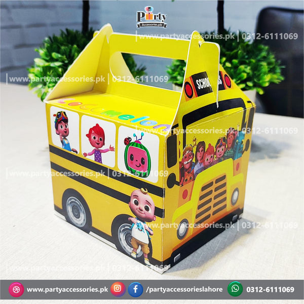 Cocomelon theme Table decoration Customized Wheels On The Bus Goody Boxes