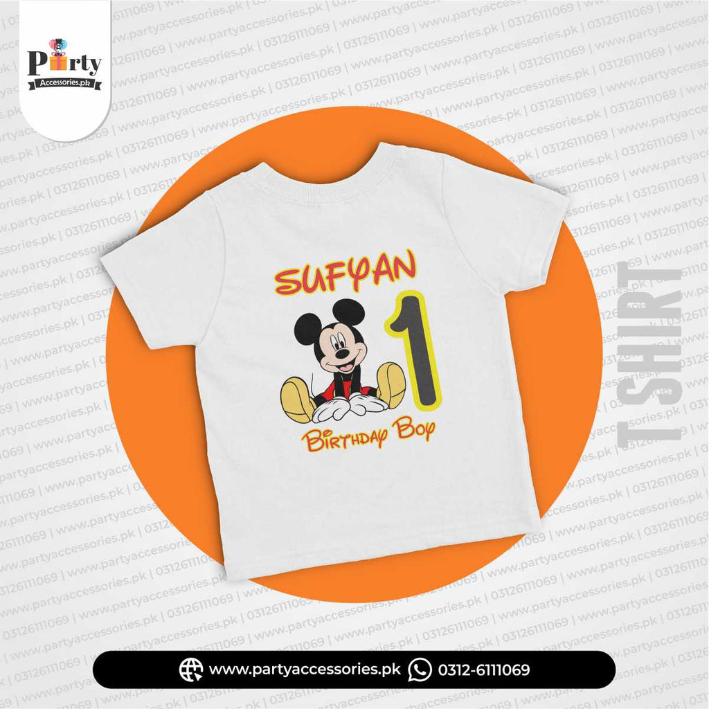 Customized Birthday T-shirt for Kids in Mickey Mouse theme 