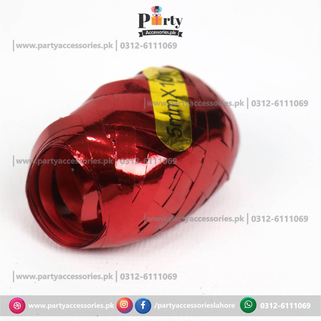 Balloon decoration red curl ribbon 