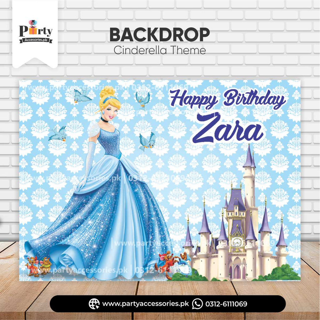 Cinderella Theme Customized Wall Backdrop 