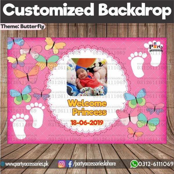 Customized Backdrop In Butterfly Theme