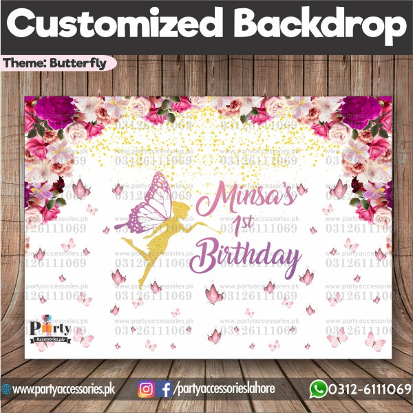 Butterfly Theme party Backdrop 
