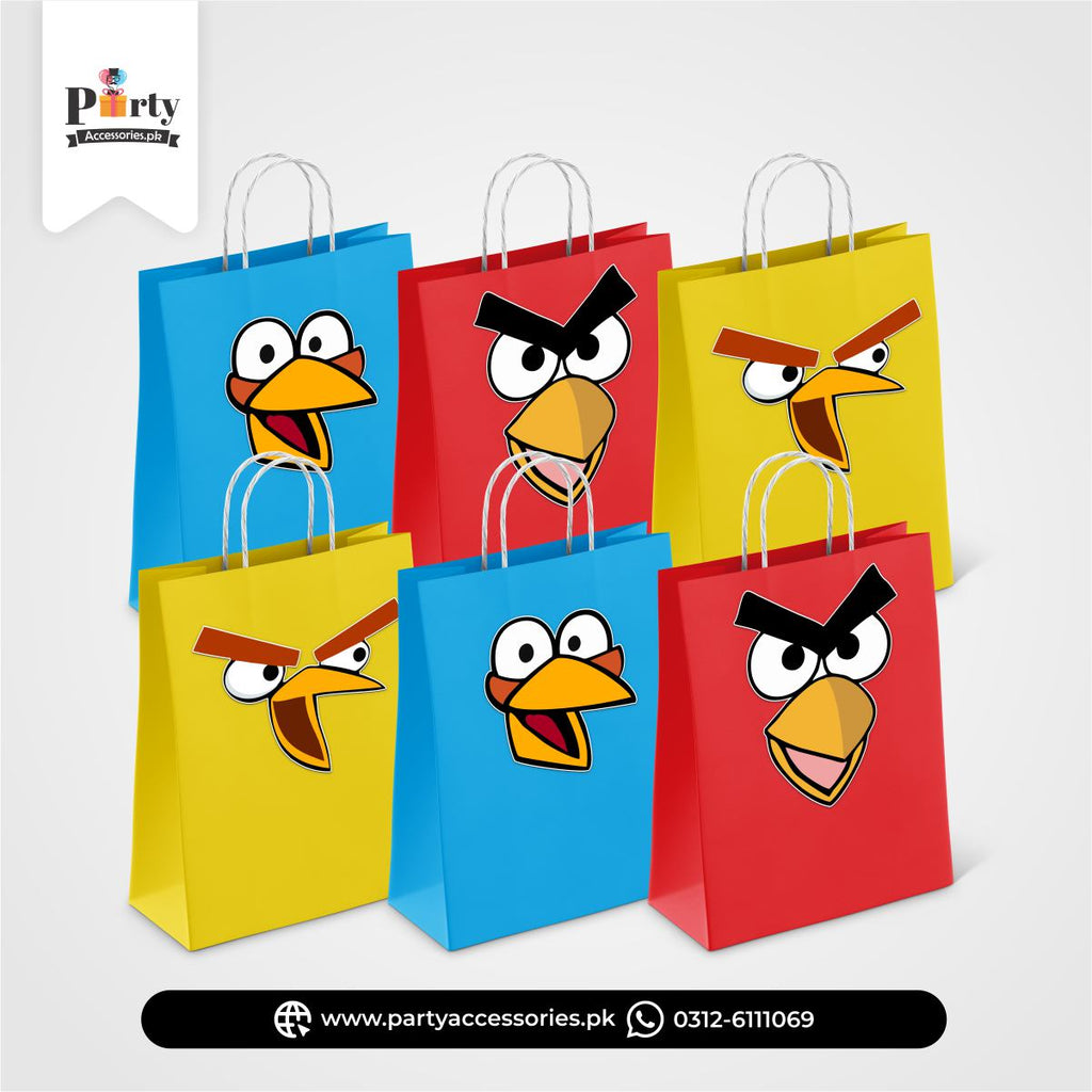 Angry Birds Character Cutotut Goody Bags | Premium Party Favors 6 pcs Pack