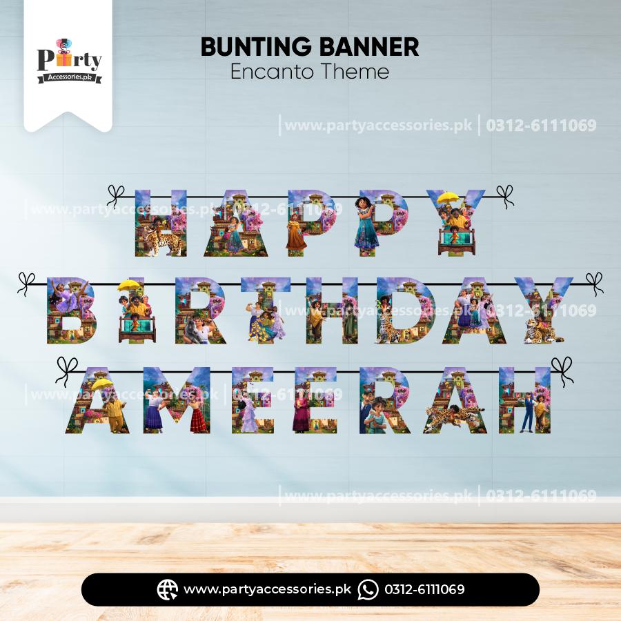 customized birthday cutout bunting banner in encanto theme party 