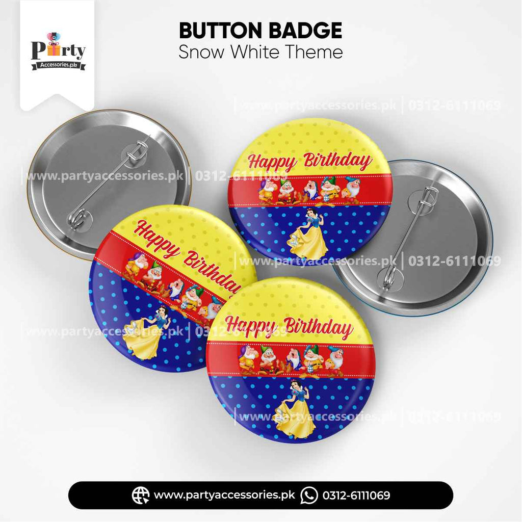 Snow white theme customized button badge