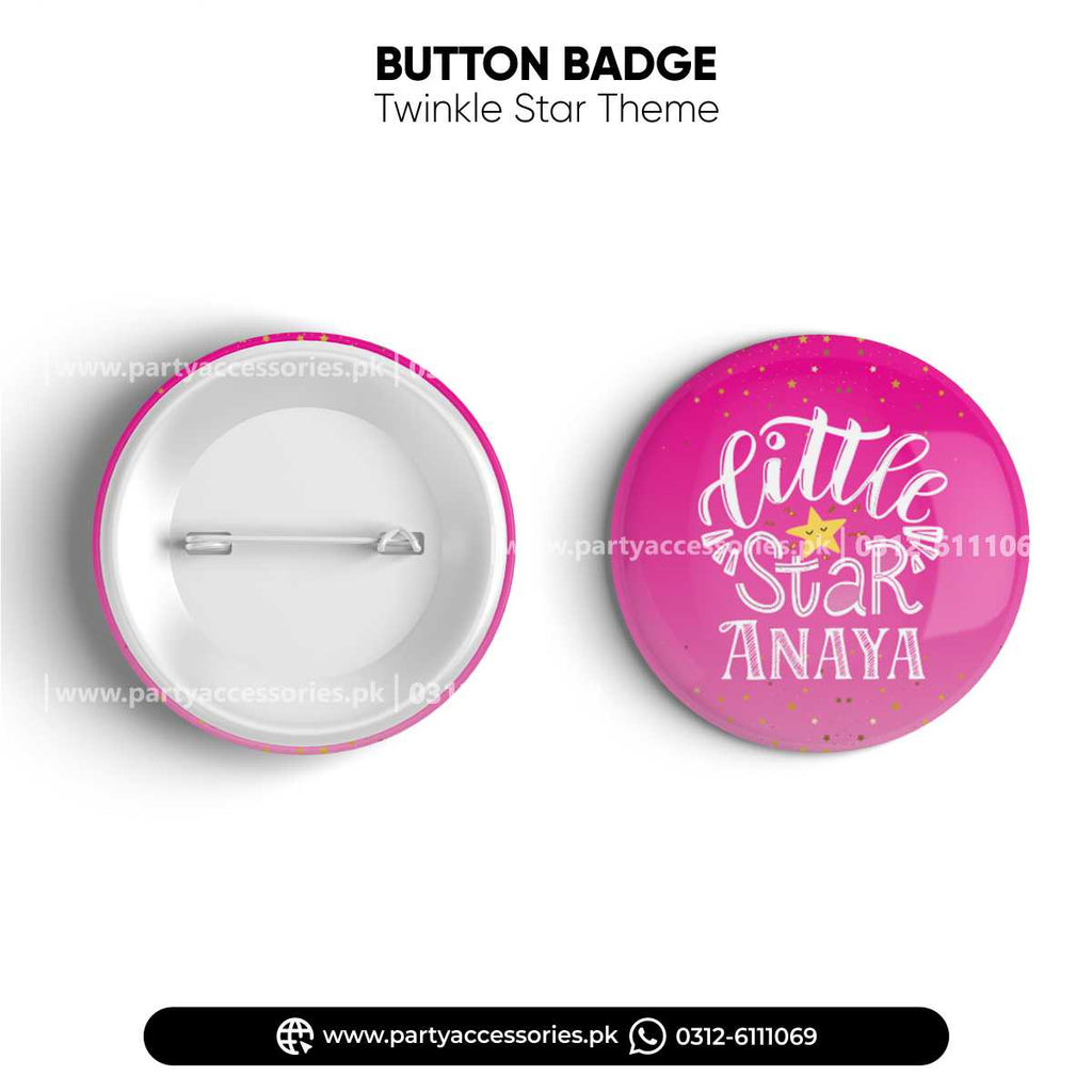 Customized Twinkle Star Theme Button Badge